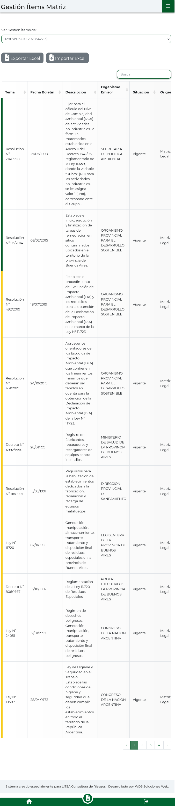 Planilla de cumplimiento legal
